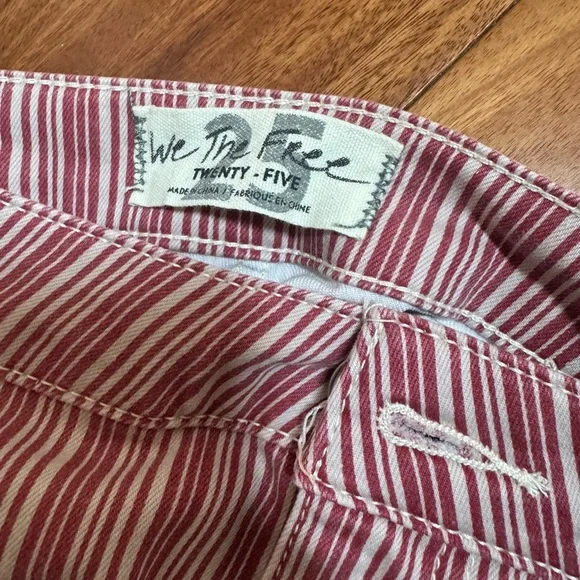 We The Free Red and White Striped Pants - Picture 4 of 5